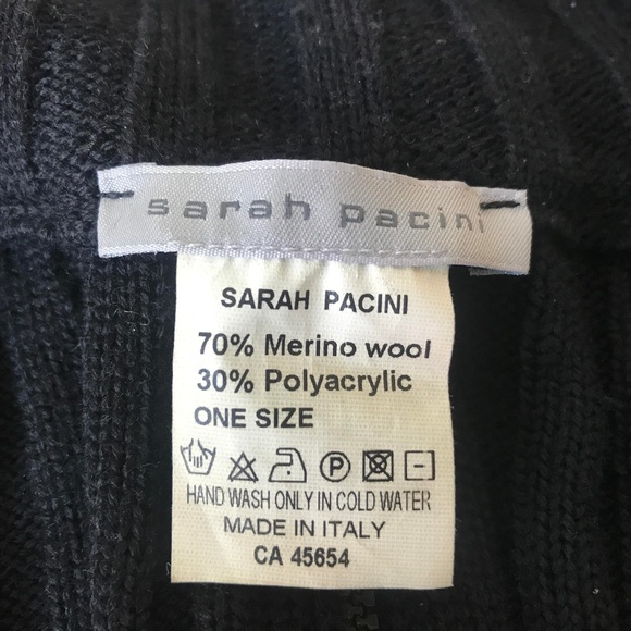 SARAH PACINI BLACK KNIT CARDIGAN WITH BACK… - Picture 8 of 8